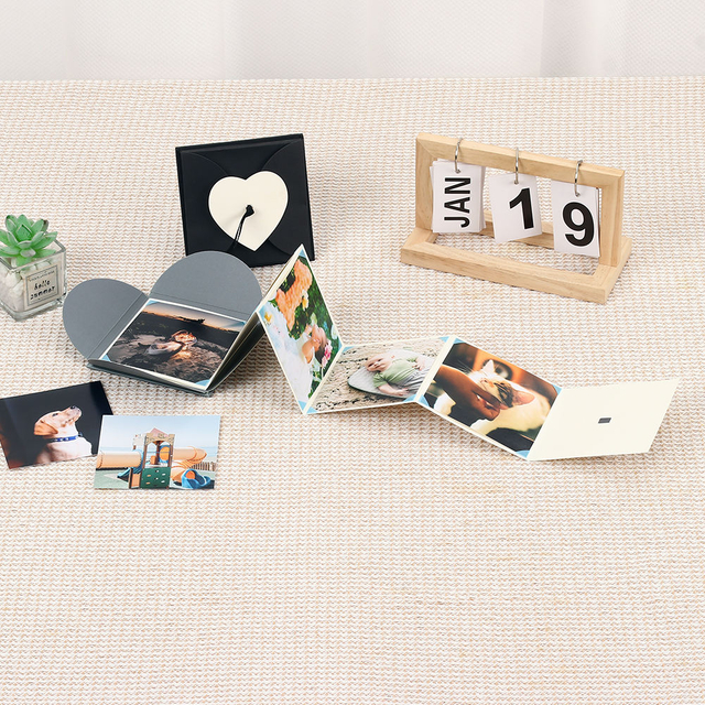 Álbum de fotos dobráveis ​​logotipo personalizado por atacado Polaroid Slip-in papel puxado à mão para formatura aniversário personalizando a impressão 1000pcs