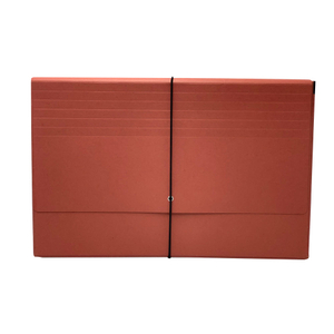 Logotipo personalizado de atacado A4 tamanho 21-bolso Kraft Paper Accordion File Polder com organizador de documentos de bolsa de borracha para escolaridade