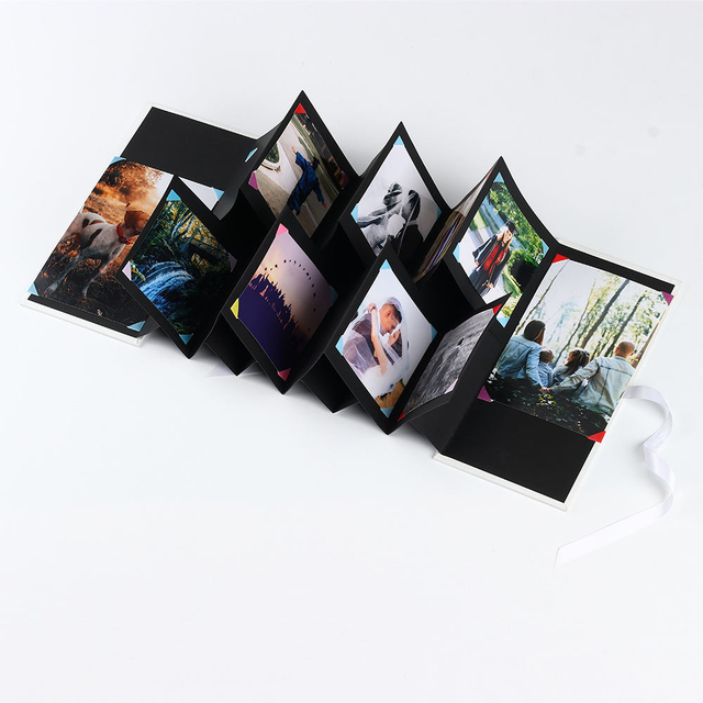 Logotipo personalizado de alta qualidade Logo Colorido álbum de fotos para aniversário e casamento feito com capa de papel durável