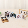 Logotipo personalizado por atacado Kraft Paper Dobing Accordion Foto Album Ribbon Knot Memory Post cartão para formatura Família de bebê de aniversário