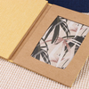 Álbum de fotos dobrável de 6x4 personalizável com tampa de pano de linho colorido da estação dobrável quadro de papel de graduação