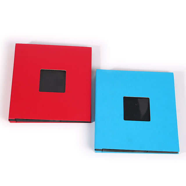 Álbum de fotos de capa dura colorida com design de janela de bolso de 500 para fotos de casamento com logotipo de impressão personalizada de diy slip-in