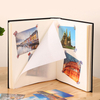 Logotipo personalizado 4x6 e 6x4 Size álbuns de fotos de capa dura de pano material glassine papel diy encadernação perfeita para a escola de bebê de casamento
