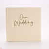 DIY Perfect Bound Paper Foto Album Conjunto de couro PU e papel Glassine para casamento e bebê com impressão de logotipo personalizada