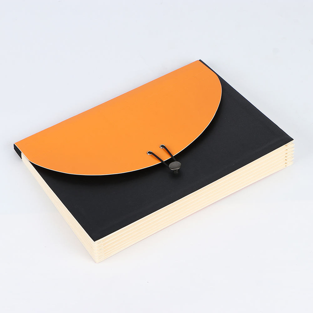 Logotipo personalizado 7 Pockets A4 Size saco de arquivos Branco de borracha Expandindo Document Organizer personalizado Escola de papel de escritório personalizada