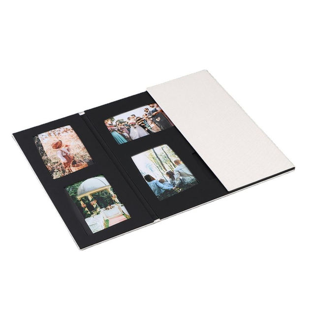 Logotipo personalizado de alta qualidade Graduações dobradas da estação quadro de papel colorido material de papel 6x4 tampa de pano de pano álbum