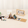 Logotipo personalizado por atacado Kraft Paper Ribbon Birthday Baby Family Memory Postcard Cart