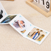 Logotipo personalizado por atacado Kraft Paper Dobing Accordion Foto Album Ribbon Knot Memory Post cartão para formatura Família de bebê de aniversário