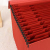 Pasta de arquivo de gasto com o arquivamento de documentos da escola de borracha Organizador da carteira Organização Kraft Paper 21 Pocket A4 Tamanho