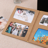 Álbum de fotos dobrável de 6x4 personalizável com tampa de pano de linho colorido da estação dobrável quadro de papel de graduação