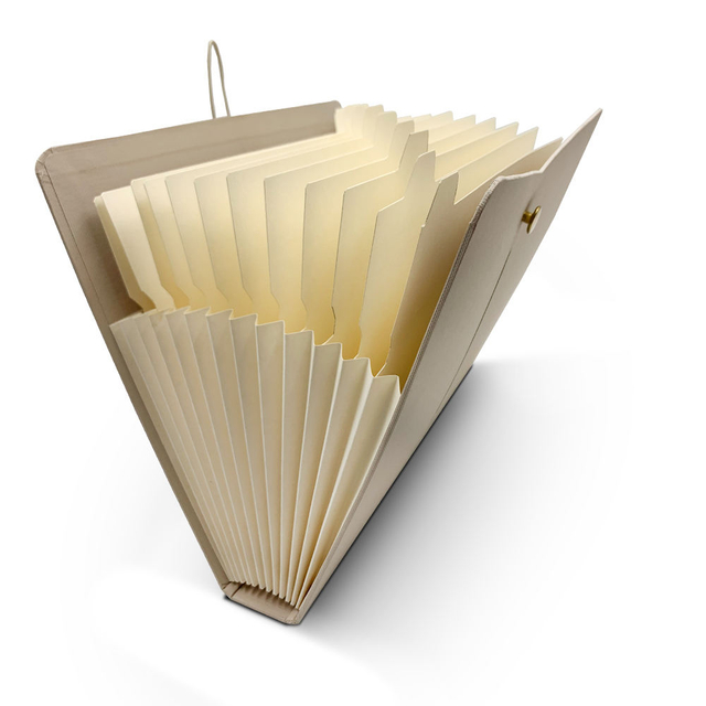 OEM Custom A4 Size Arquivo de Acordeão Pasta Caixa de Bacha em forma de bolsa em forma de expansão Organizador de documentos de embalagem personalizada Escritório atacadista
