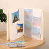 DIY Perfect Bound Paper Foto Album Conjunto de couro PU e papel Glassine para casamento e bebê com impressão de logotipo personalizada