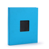 Álbum de fotos de capa dura colorida com design de janela de bolso de 500 para fotos de casamento com logotipo de impressão personalizada de diy slip-in