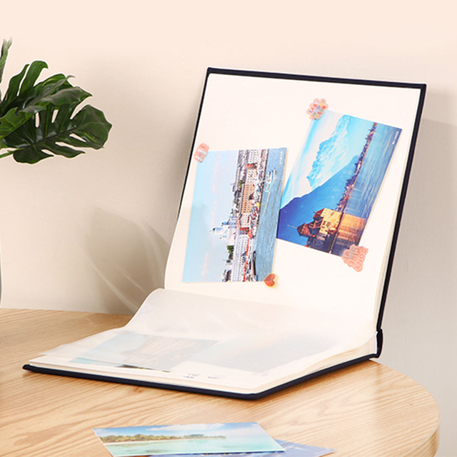 4x6 e 6x4 Tamanho Logo Custom Capa Hardcover Álbum de tecido Material Glassine Paper Diy Perfect encadernador Wedding Baby School Álbum