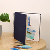 Álbum de fotos de papelão branco de papel branco feito com encadernação em espiral e capa de pano para casamentos e fotos de fotos de fábrica alvo de fábrica