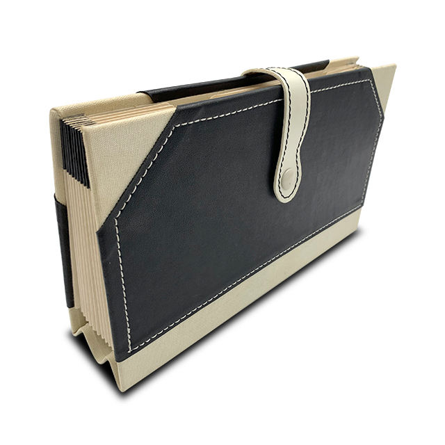Alta qualidade 12 Pockets Organizador de documentos em papel expansão Caixa de arquivos de acordeão com produto de arquivamento de logotipo personalizado