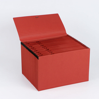 Logotipo personalizado de atacado A4 tamanho 21-bolso Kraft Paper Accordion File Paster com organizador de arquivamento de documentos da escola de borracha