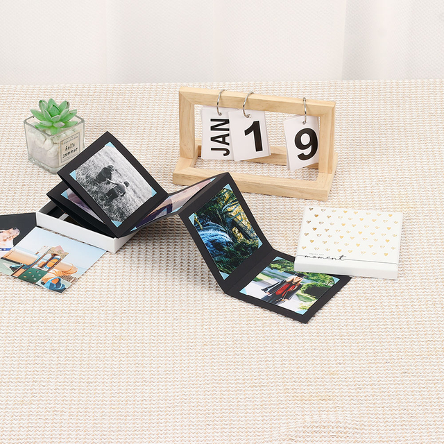 Logotipo personalizado por atacado Polaroid Dobing Accordion Photo Álbum Box Fechamento para graduação Aniversário Baby Family Memories Wedding Wedding