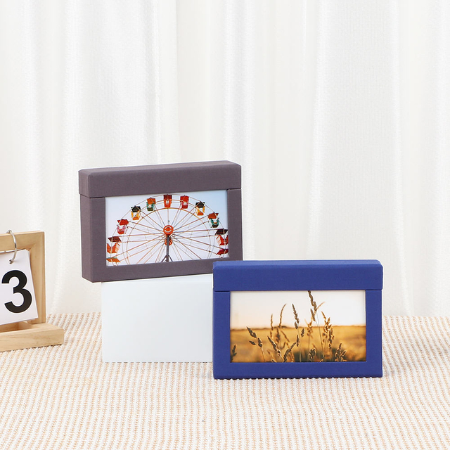 Logotipo personalizado de atacado 4x6 Coleta de fotos Caixa de fotos OEM papel de papel de papelão para graduação no casamento Fotos de família do bebê