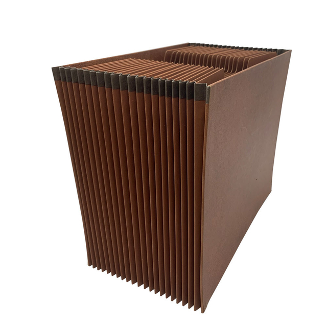 Logotipo personalizado 21-Pocket Kraft Paper Accordion File Pasta A4 Tamanho Escolar Saco da carteira Organizador de documentos para uso do escritório