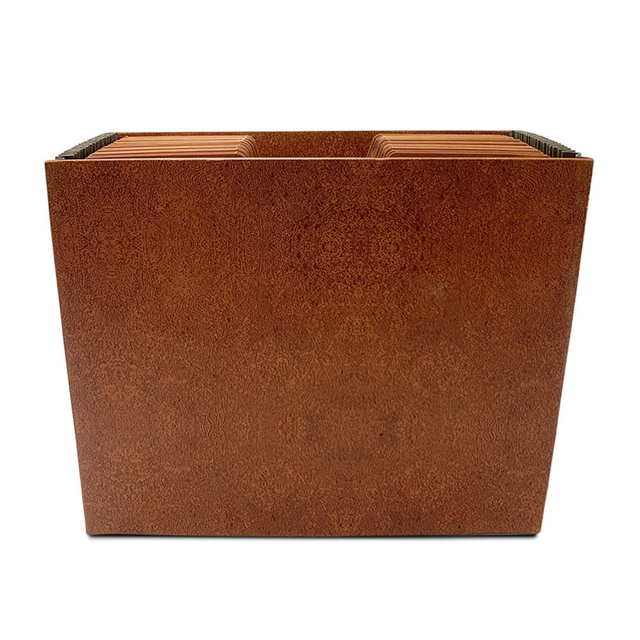 Logotipo personalizado 21-Pockets A4 Tamanho Kraft Paper Accordion File Pasta Organizador de documentos para escolar