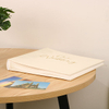 DIY Perfect Bound Paper Foto Album Conjunto de couro PU e papel Glassine para casamento e bebê com impressão de logotipo personalizada