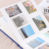 Álbum de fotos DIY Capa de tecido de linho colorido com janela frontal 6x4 Slip-in para casamento de fotos de fotos de família para bebê