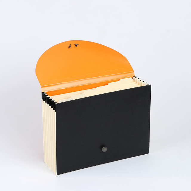 Logotipo personalizado 7 Pockets A4 Size saco de arquivos Branco de borracha Expandindo Document Organizer personalizado Escola de papel de escritório personalizada