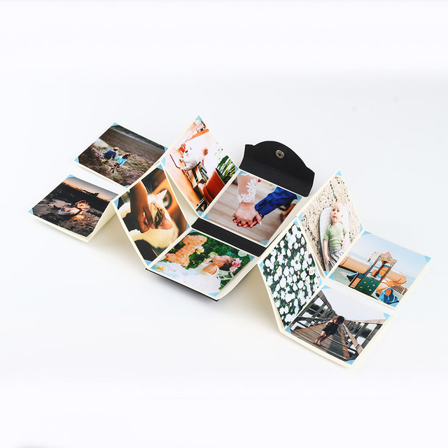 Logotipo personalizado por atacado Polaroid Slip-in Hard Captleboard Capa Foto Álbum Botão Botão Papel Baby Family Dobing Wedding