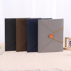 Pastas de arquivo duplex de tamanho A4 elegantes feitas de papelão fechadas com elástico em contraste em expansão da bolsa de documentos