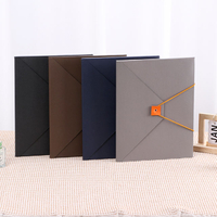 Pastas de arquivo duplex de tamanho A4 elegantes feitas de papelão fechadas com elástico em contraste em expansão da bolsa de documentos