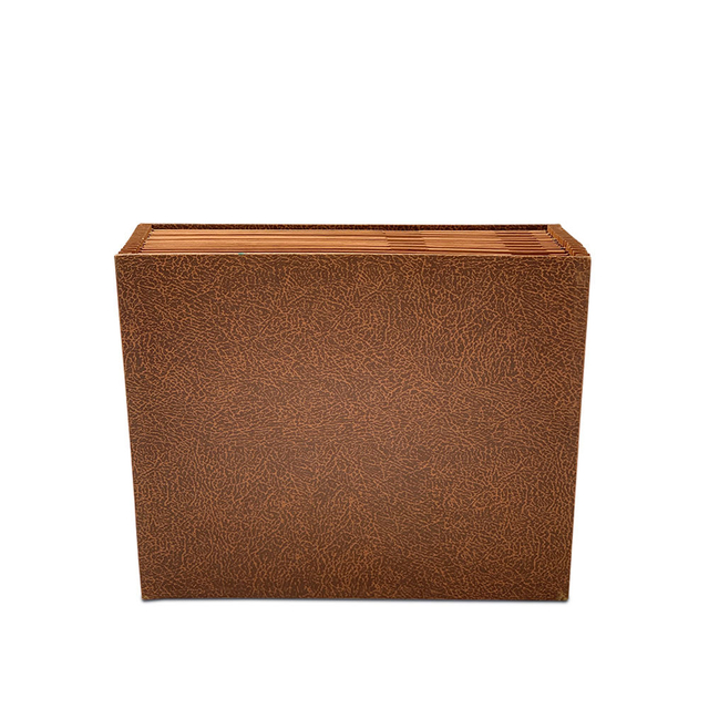 Logotipo personalizado A4 tamanho 21 Pockets Kraft Paper Accordeion File Pasta School Bag Shape Shape Document Organizer