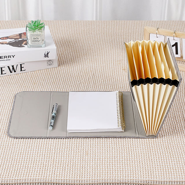 A pasta de extensão de acordeão de artigos de papelaria da Escola Office feita de material de papel notebook para uso diário de pastas/bolsa