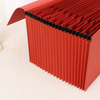 Logotipo personalizado de atacado A4 tamanho 21-bolso Kraft Paper Accordion File Paster com organizador de arquivamento de documentos da escola de borracha