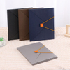 Pastas de arquivos de papelão de tamanho A4 elegantes do OEM por atacado com duplex com fechamento elástico, expandindo a bolsa de documentos em cores contrastantes