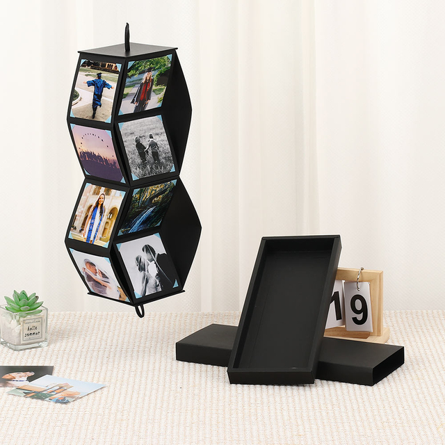 Logotipo do cliente por atacado Pop Up Explosion Álbum para 16 fotos em formato 10x10 feito de papel de papelão duro de alta qualidade