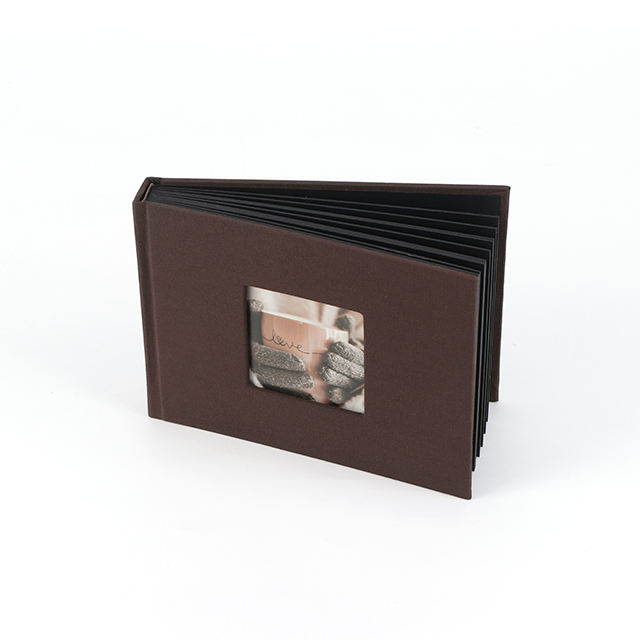 DIY Slip-in Photo Album Janela frontal com tamanhos coloridos de tecido de linho de pano 6x4 e 4x6 para casamentos