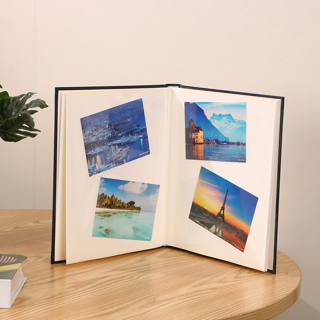 Atacado DIY 4x6 Auto-adesivo Couro Álbum de fotos PU Capa personalizada LOGO DE LOGO CEDIMENTO FOTOTUME FOTURATION FOTOS DE FAMÍLIA 6X4