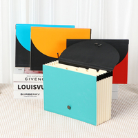 Logotipo personalizado 7 POCKETS A4 SACO DE ARQUIVO DE TAMANHO DE BORRAGEM DE BORRAGEM DO ESCRITÓRIO DE DOCUMENTO DO ESCRITÓRIO DO ESCRITÓRIO DO ORGANIZADOR DO ORGANIZADOR