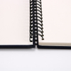 Álbum de fotos de papelão branco de papel branco feito com encadernação em espiral e capa de pano para casamentos e fotos de fotos de fábrica alvo de fábrica