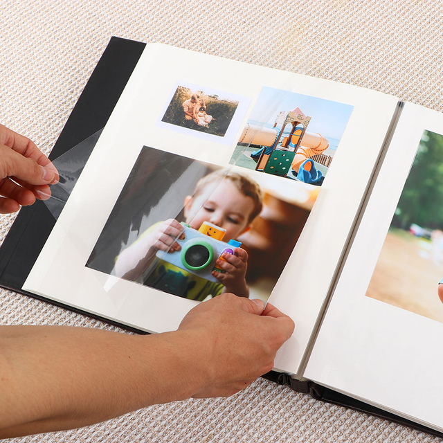 OEM LOGO Custom 4x6 Picture Diy PU Cover Capa Auto-Adesiva Álbum de Scrapbook Casamento Baby Family Birthday Book Kpop