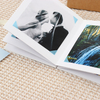 Logotipo personalizado por atacado Kraft Paper Dobing Accordion Foto Album Ribbon Knot Memory Post cartão para formatura Família de bebê de aniversário