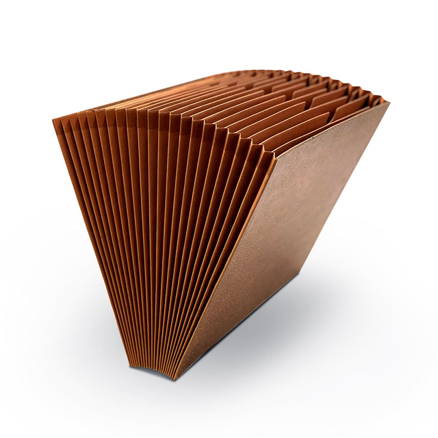 Logotipo personalizado 21-Pockets A4 Tamanho Kraft Paper Accordion File Pasta Organizador de documentos para escolar
