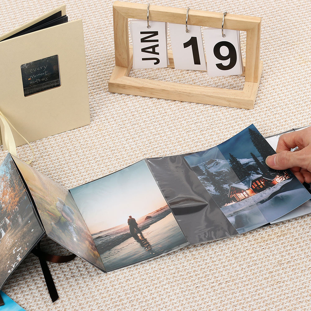 OEM 4x6 Slip-in Paper dobring Photo Álbum Janela personalizável Logo