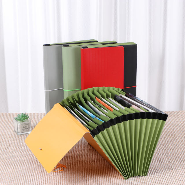 Atacado 13 bolsos A4 Organizador de documentos coloridos de tamanho de expansão da carteira da pasta de arquivos com logotipo personalizado para uso escolar