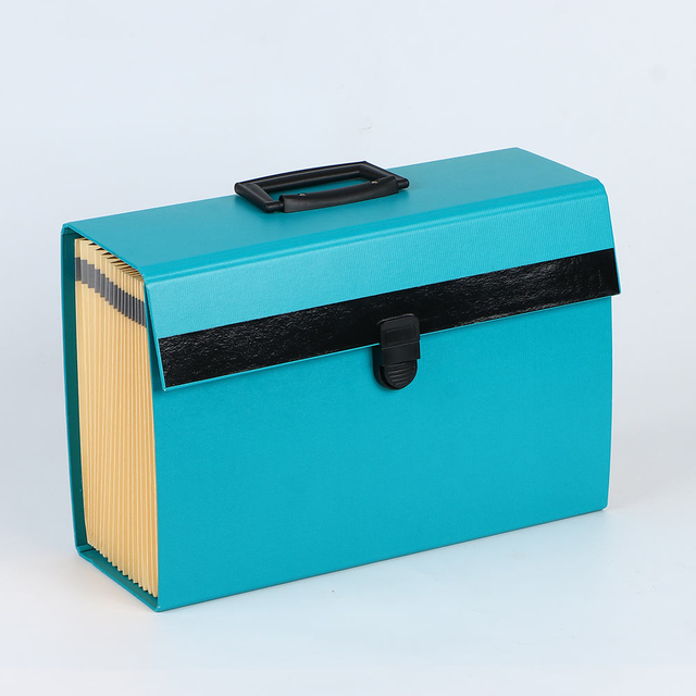 OEM LOGO LOGO CUDDADO DE 19 POCKET A4 Caixa de arquivos de acordeão em expansão com manipulação de documentos de documentos de documentos de documentos de escritório uso da escola