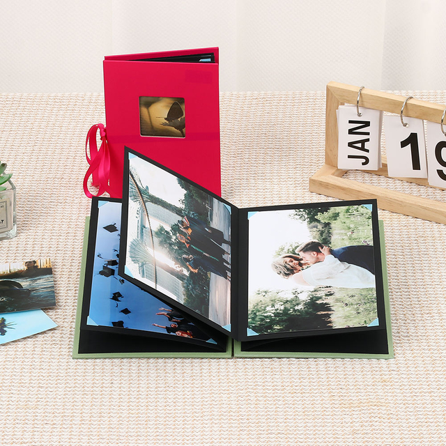 OEM Custom 4x6 Slip-in Explosion Foto Album Fechamento do livro com janela da frente para formatura Aniversário Baby Family & Wedding Events